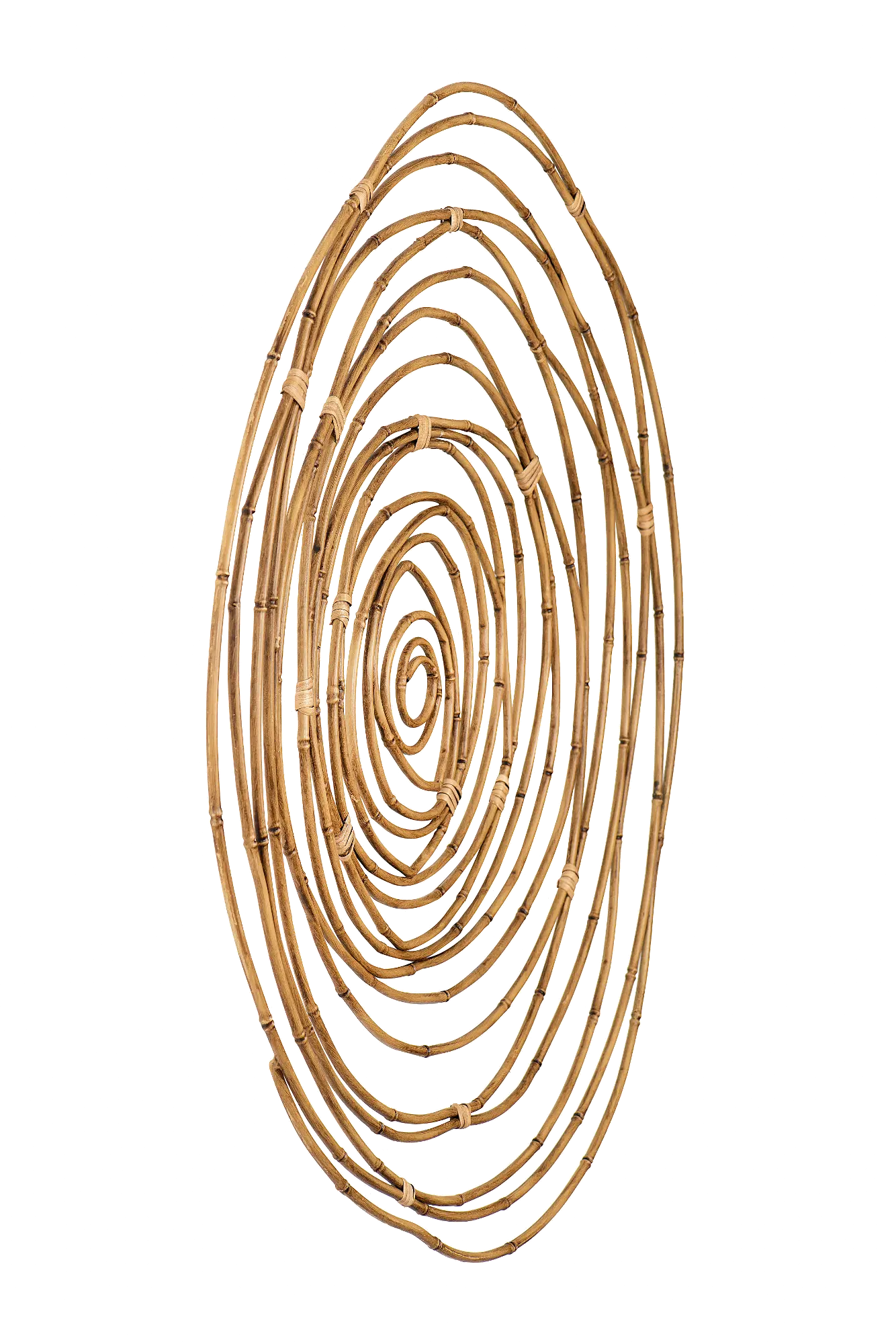 32 Inch Round Metal Bamboo-Style Wall Decor-3