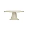 Clearance Off White Stoneware Cake Pedestal with Pink Flowers