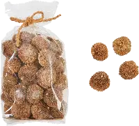 2 Inch Round Dried Natural Tan Lion's Ear Flower in Bag