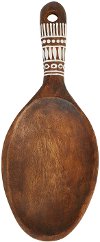 Mango Wood Wall Hanging Spoon with Hand Painted Pattern