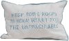 Blue and White Keep Room in Your Heart Throw Pillow