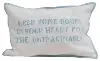 Clearance Blue and White Keep Room in Your Heart Throw Pillow