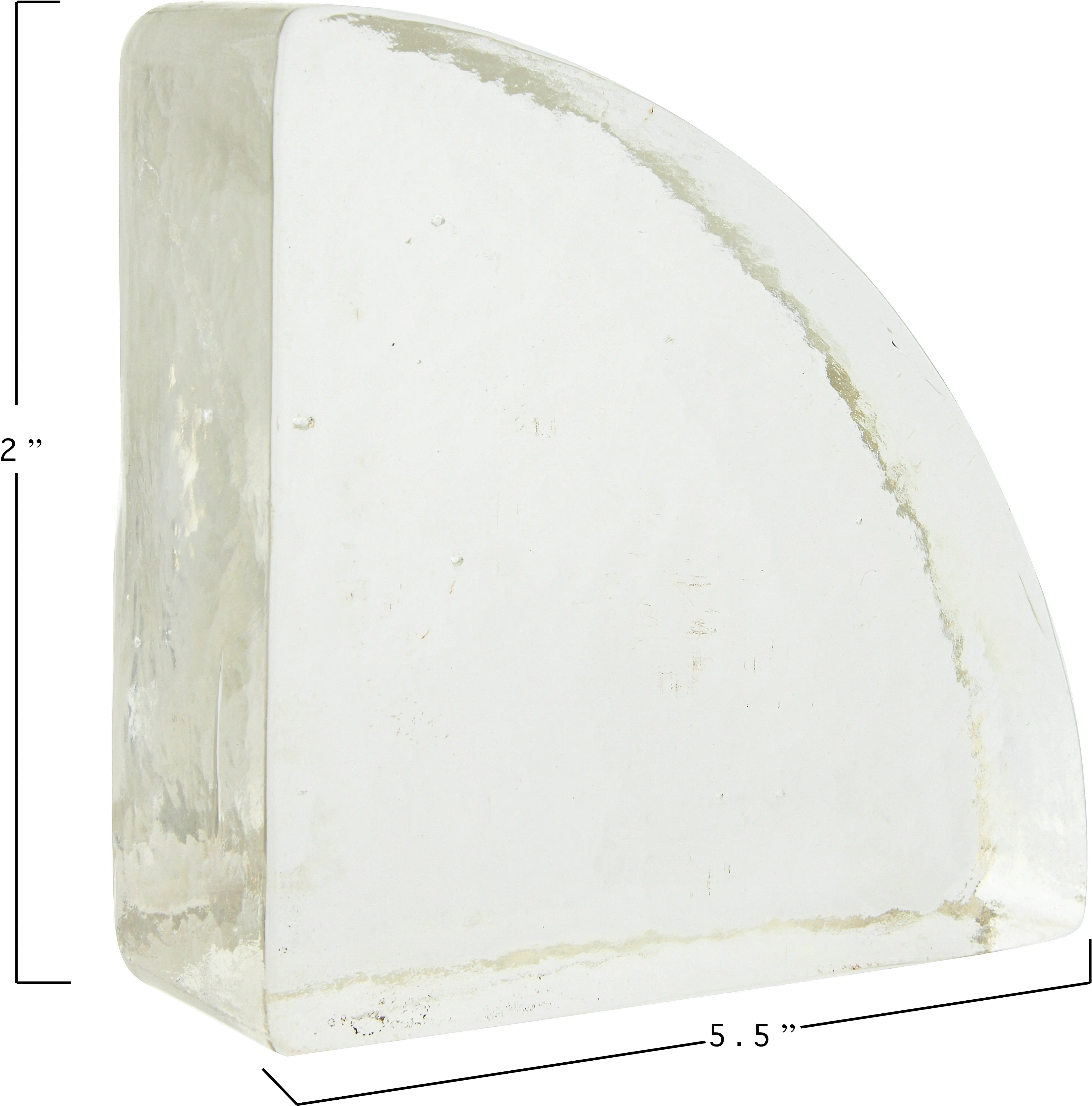Clear Glass Bookend-4