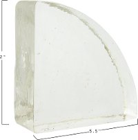 Clear Glass Bookend-4