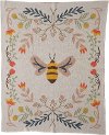 Multi Color Cotton Knit Baby Blanket with Bee