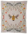 Multi Color Cotton Knit Baby Blanket with Bee