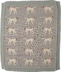 DF2527/DOGBLNKT Blue Cotton Knit Dog Baby Blanket Throw