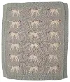 Clearance Blue Cotton Knit Dog Baby Blanket Throw