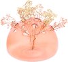 7 Inch Round Persimmon Glass Flower Frog Vase