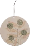 10 Inch Round Off White Stoneware Cheese-Cutting Board