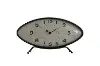 Modern Black Metal Mantel Tabletop Clock