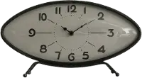 Modern Black Metal Mantel Tabletop Clock