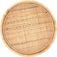 Decorative Woven Rattan Pedestal with Metal Feet-4