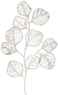 White Metal and Handmade Paper Leaf Wall Decor