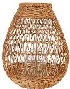 20 Inch Rattan Lantern with Glass Insert