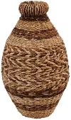 21 Inch Hand Woven Abaca and Sea Grass Floor Vase