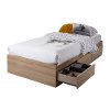 10591 Rustic Oak Twin Mate's Bed with 3 Drawers - Step One