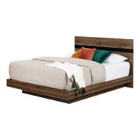 11510 Modern Walnut Brown Queen Platform Bed - Flam-5