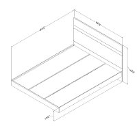 11510 Modern Walnut Brown Queen Platform Bed - Flam-8