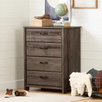 11909 Ulysses Brown Oak 4-Drawer Chest