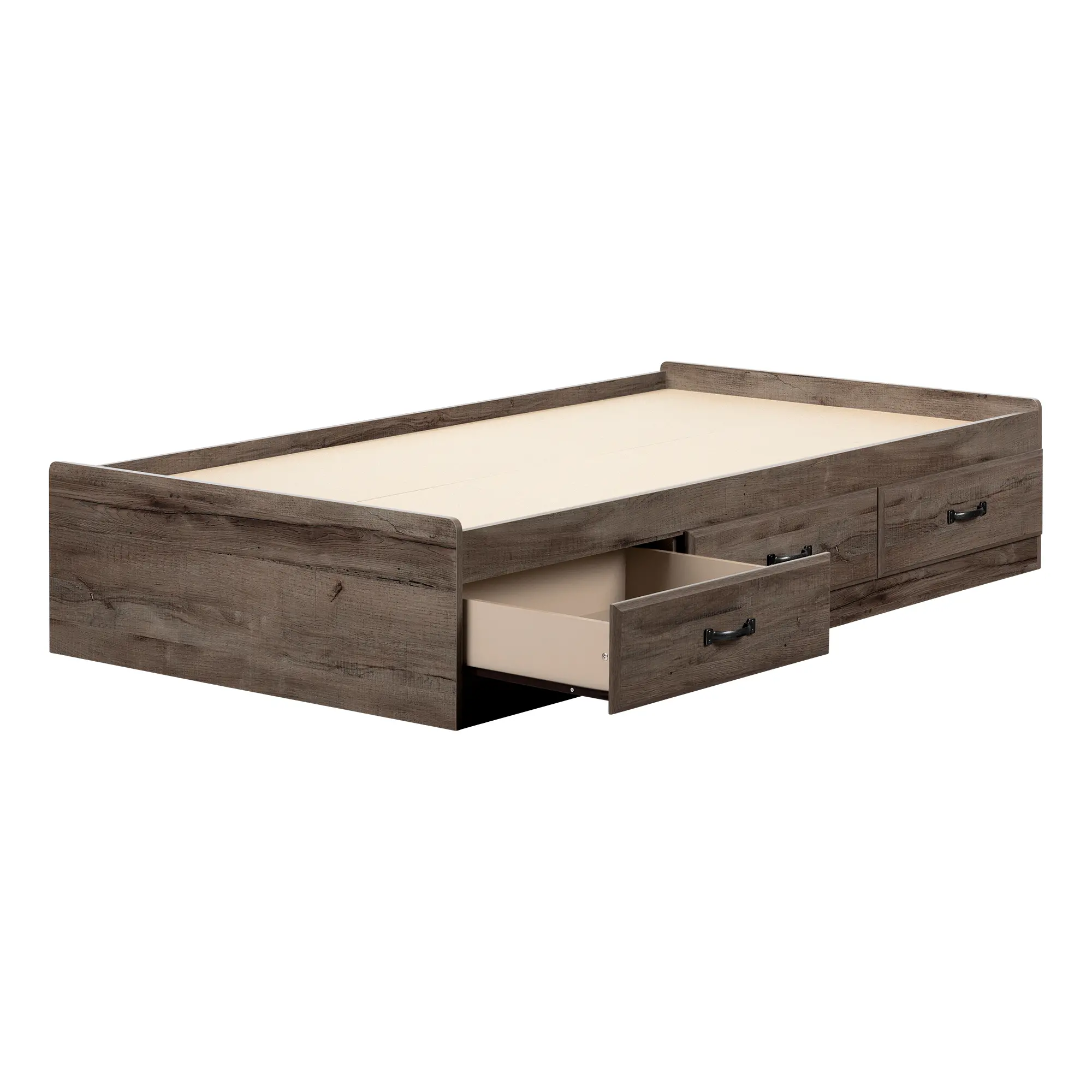 11911 Ulysses Brown Oak Twin 3-Drawer Mates Bed-4
