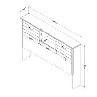11913 Fall Oak Full Bookcase Headboard - Ulysses-8