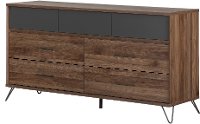 12072 Modern Walnut and Charcoal Dresser - Olvyn-5