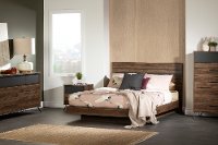 12074 Modern Walnut and Charcoal Nightstand - Olvyn-3