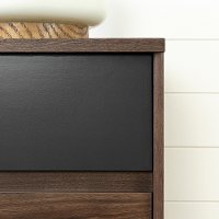 12074 Modern Walnut and Charcoal Nightstand - Olvyn-8
