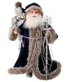 Blue Winter Solstice Standing Santa Figurine