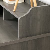 12108 Gray Maple Computer Desk with Hutch - Versa-2