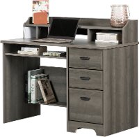 12108 Gray Maple Computer Desk with Hutch - Versa-4