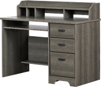 12108 Gray Maple Computer Desk with Hutch - Versa-5