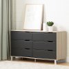 12129 Contemporary Charcoal and Elm Dresser - Kanagane