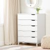 12130 Contemporary White Chest of Drawers - Kanagane