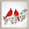 Red Cardinals on Branch Framed Art