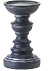 6 Inch Navy Blue Nantucket Resin Candle Stick Holder
