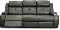 Dark Gray Power Reclining Sofa with Power Headrest - Diego-1