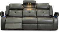 Dark Gray Power Reclining Sofa with Power Headrest - Diego-3