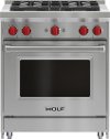 GR304 Wolf 30 Inch Gas Range - Stainless Steel