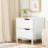 12133 Contemporary White Nightstand - Kanagane