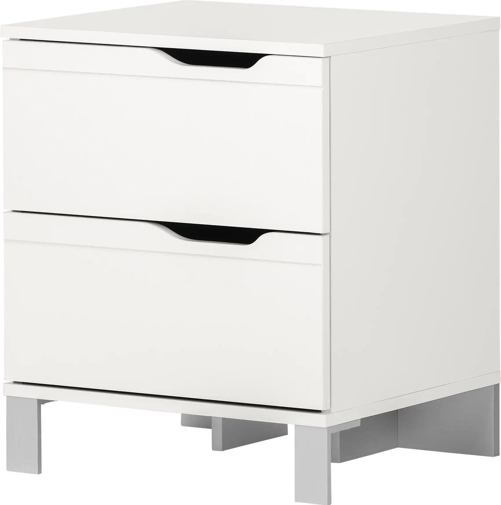 12133 Contemporary White Nightstand - Kanagane-4