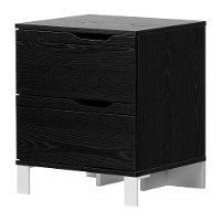 12134 Contemporary Black Nightstand - Kanagane-2