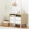 12171 Yodi Modern Soft Elm and White Nightstand - South Shore