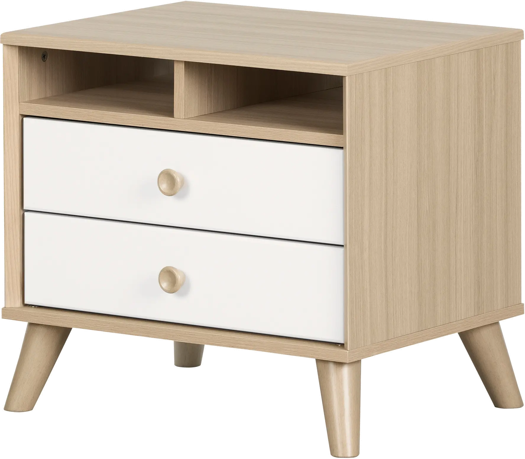 12171 Yodi Modern Soft Elm and White Nightstand-4