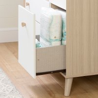 12172 Modern Soft Elm and White Changing Table - Yodi-2