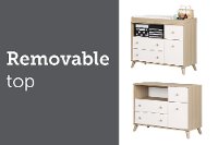 12172 Modern Soft Elm and White Changing Table - Yodi-6
