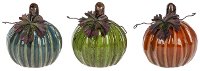 Assorted Ceramic Pumpkin with Iron Leaf-2