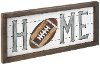 Wood and Tin HOME Wall Plaque with Football Shape