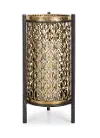 14 Inch Black and Gold Candle Holder